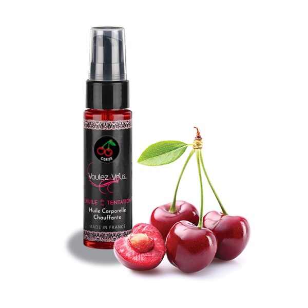 Huile de massage chauffante L'Huile de la Tentation Cerise 35 ml - Voulez-Vous