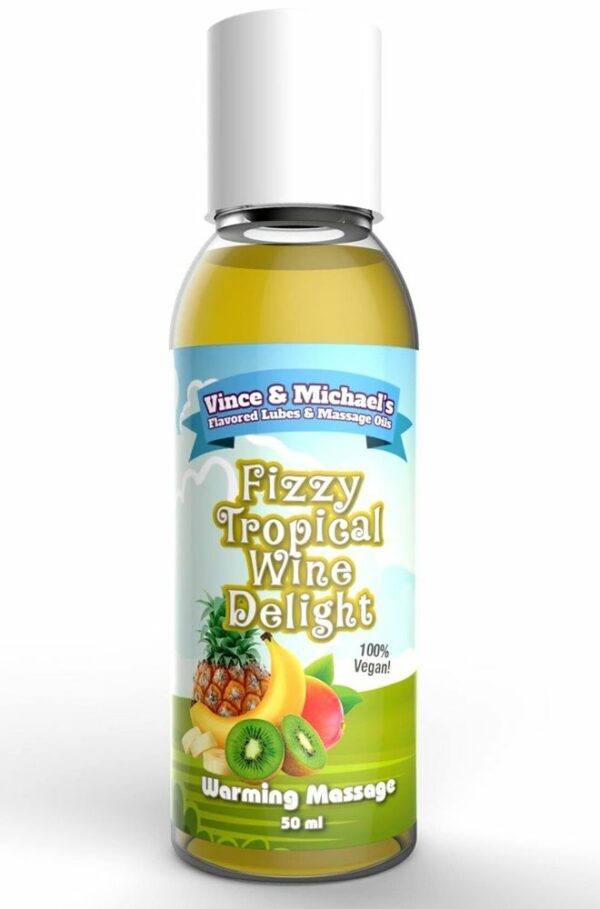 Huile de Massage Chauffante Gourmande Fruits Exotiques et Vin Pétillant 150 ml