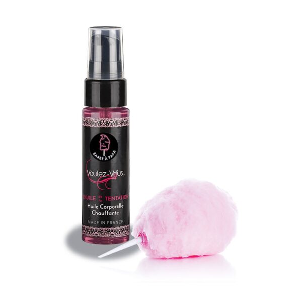 Huile de massage Gourmande & Chauffante L'Huile de la Tentation barbe à papa 35 ml